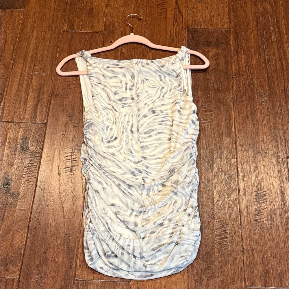 CM🩷 Jane and Delancey Zebra Print Tank Top - Cream and Gray - Picture 2 of 9